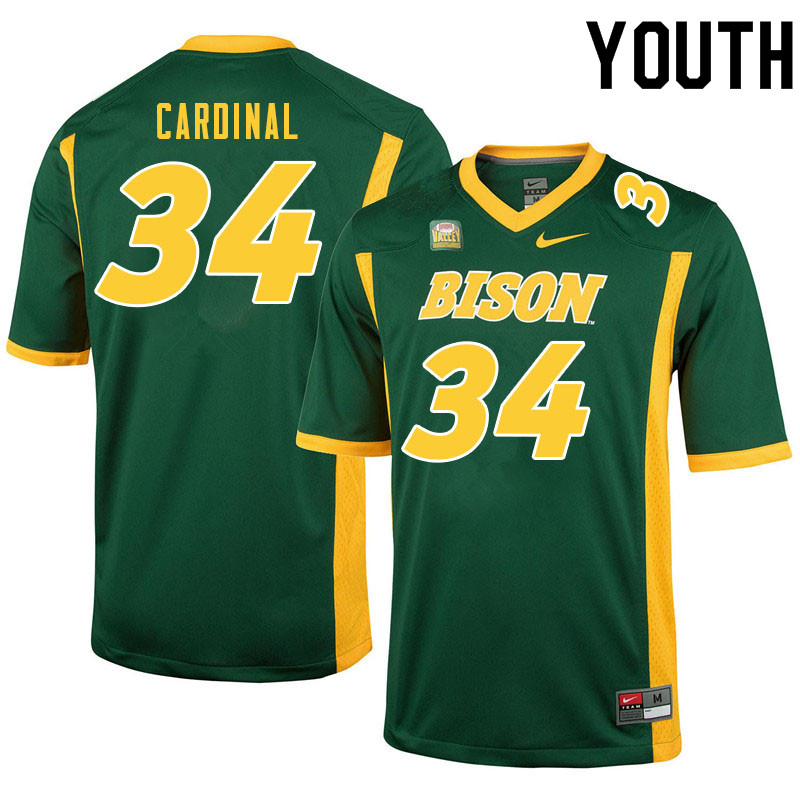 Youth #34 Will Cardinal North Dakota State Bison College Football Jerseys Sale-Green - Click Image to Close